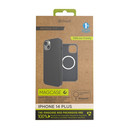 coque de téléphone magnétique en silicone liquide recycletek-magsafe iphone 14 plus