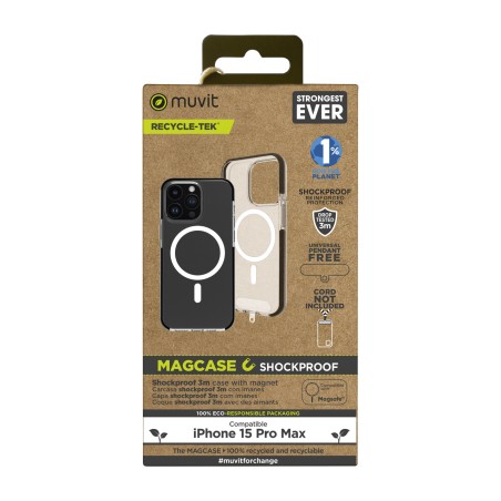 funda antigolpes magnética reciclada para móvil shockproof-3m recycletek-magsafe iphone 15 pro max