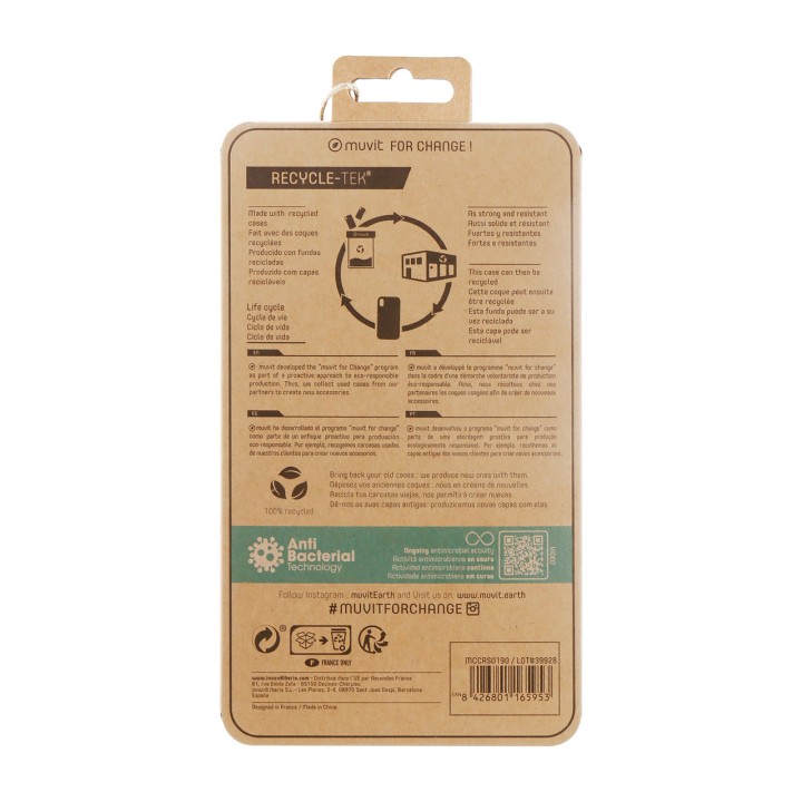 MUVIT Capa antibacteriana reciclada para celular