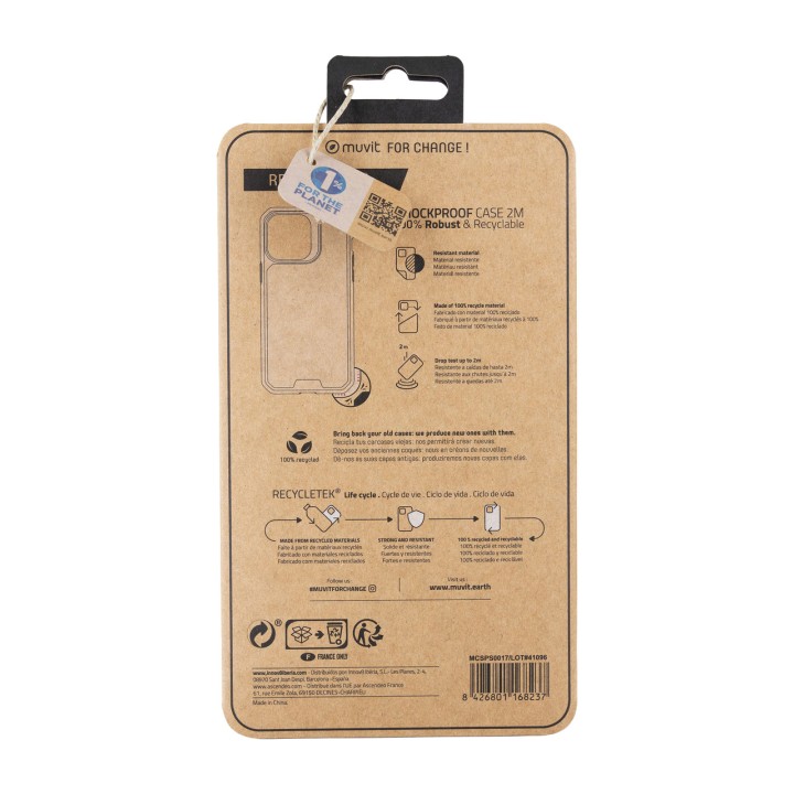 MUVIT Funda antigolpes reciclada para móvil SHOCKPROOF-2M