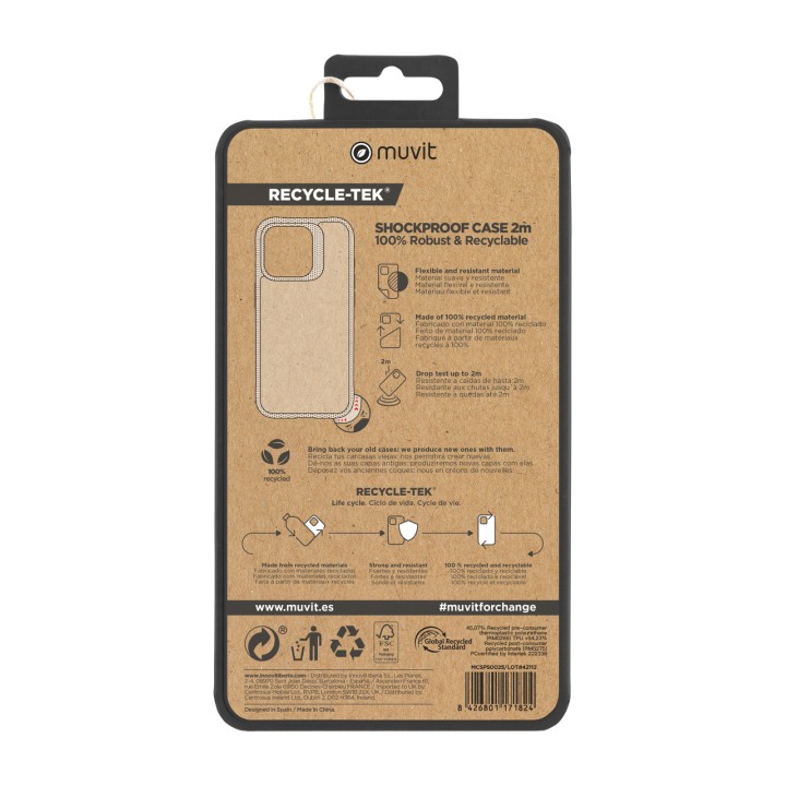 MUVIT Cover antiurto riciclata per smartphone SHOCKPROOF-2M