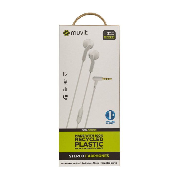 MUVIT Écouteurs intra-auriculaires ergonomiques en plastique