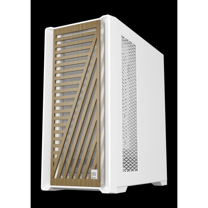 PHOENIX Gaming-PC-Gehäuse mit Holzfront, Staubfiltern und