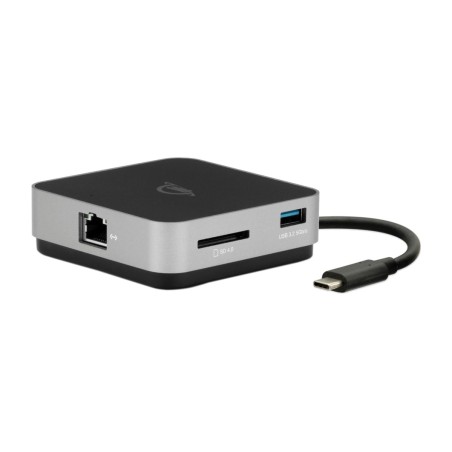 resevänlig usb-c multiportadapter med hdmi, ethernet och sd-läsare travel-dock 6p