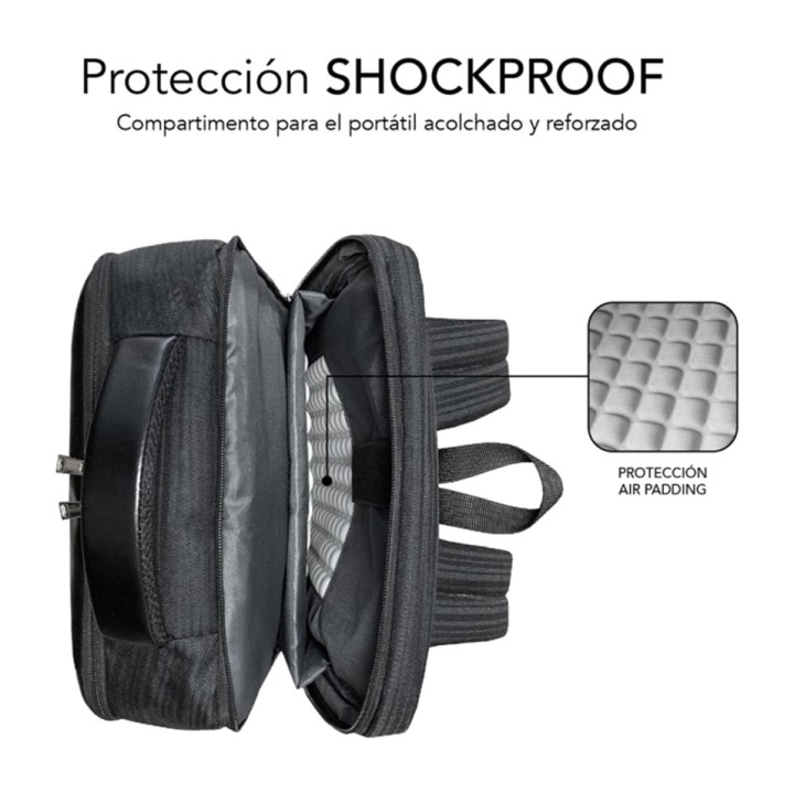 SUBBLIM Padded work backpack for laptops up to 16 inches