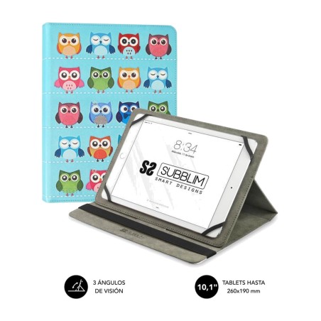 funda de búhos estampados para tablet universal de 10,1 pulgadas trendy-case