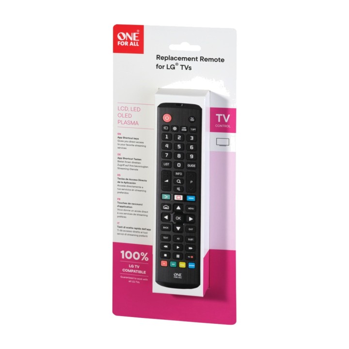 ONE FOR ALL Replacement remote control LG TV URC4911 1712969