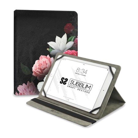 funda universal con estampado de rosas para tablet de 11 pulgadas trendy-case