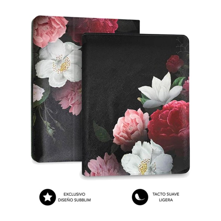 SUBBLIM Funda universal con estampado de rosas para tablet