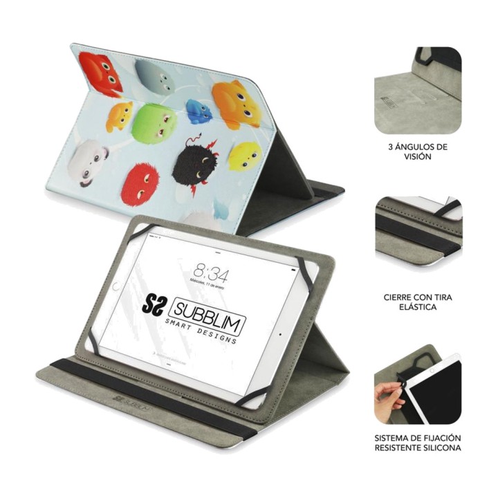 SUBBLIM Custodia dal design furry per tablet universale da