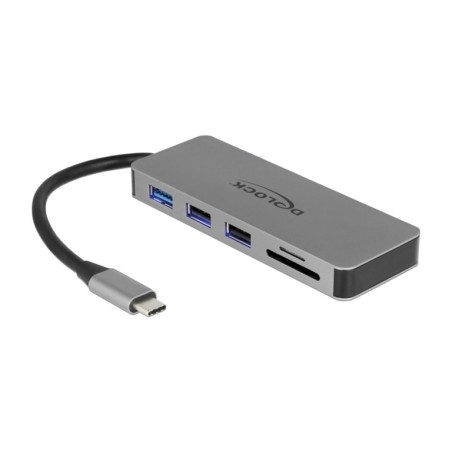 hub usb tipo c con hdmi, lector de tarjetas sd y microsd y carga pd 4k 87w 87743