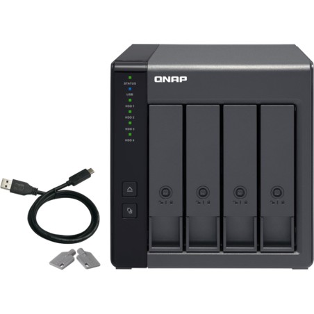 extern raid-låda med 4 fack för diskar tr-004-usb-c 3.2 gen 1