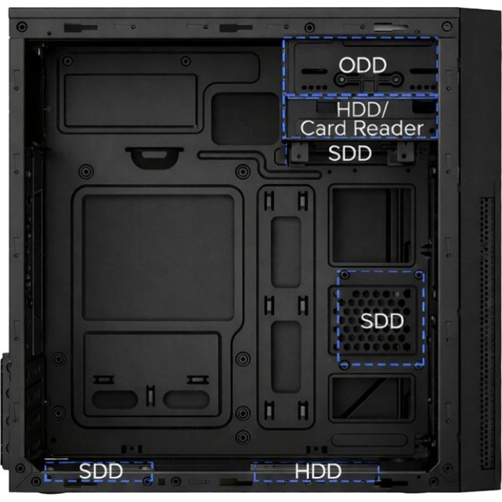 COOLBOX Micro ATX mini-tower PC case with front USB-C M680