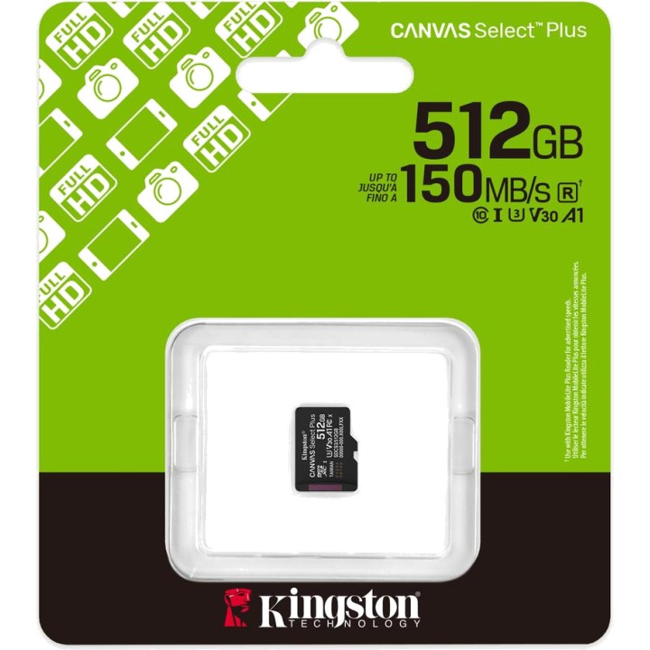 KINGSTON microSDXC-Speicherkarte ohne Adapter CANVAS SELECT