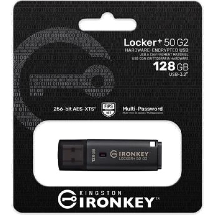 KINGSTON Verschlüsselter USB-Stick IRONKEY-LOCKER+ 50 G2