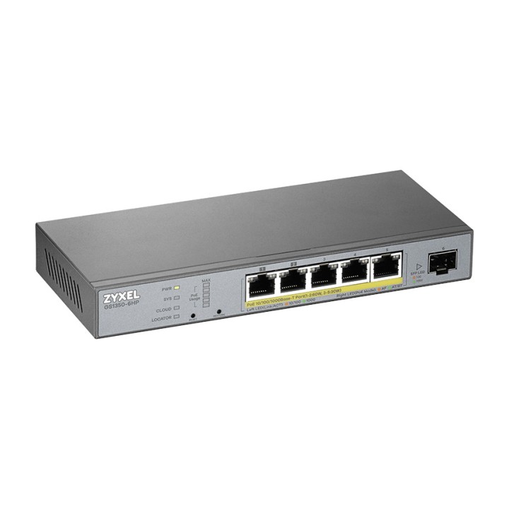 ZYXEL Switch PoE Gigabit administrable à 6 ports pour