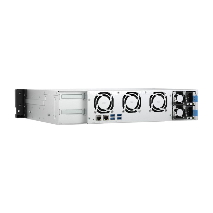 QNAP Rack NAS server with 8 bays and redundant power supply