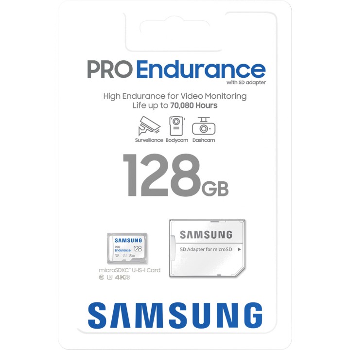 SAMSUNG microSD memory card for video surveillance with SD