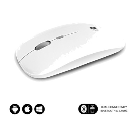 souris sans fil bluetooth et rf rechargeable ultra-fine dual-flat