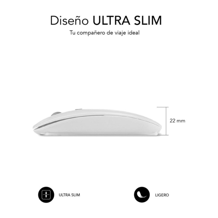 SUBBLIM Souris sans fil Bluetooth et RF rechargeable
