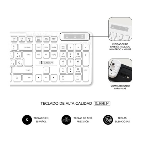 silent wireless keyboard and mouse combo business-slim 2.4g