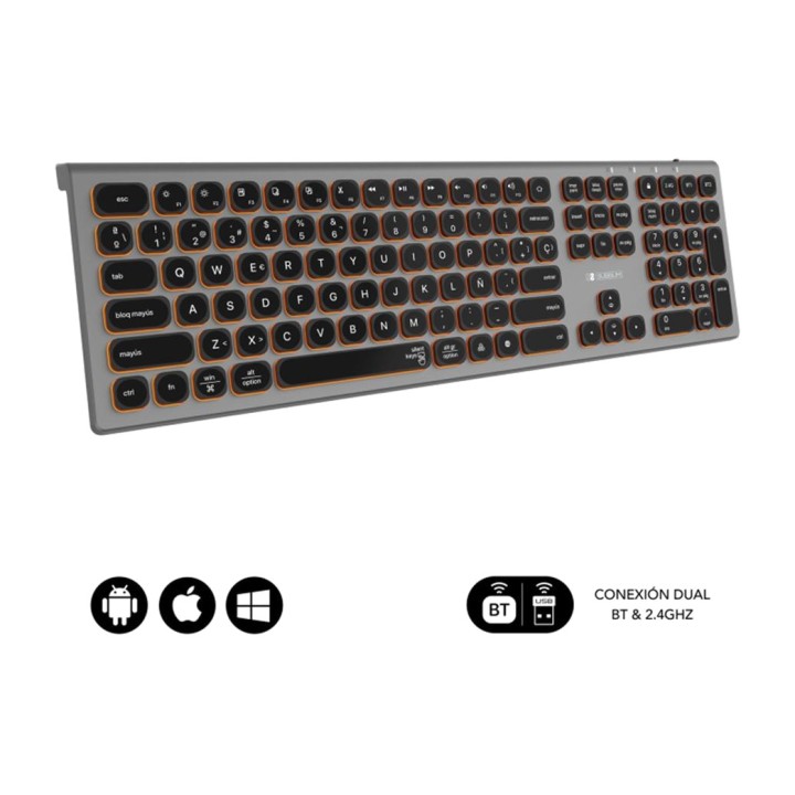 SUBBLIM Clavier étendu rétroéclairé sans fil multi-appareils