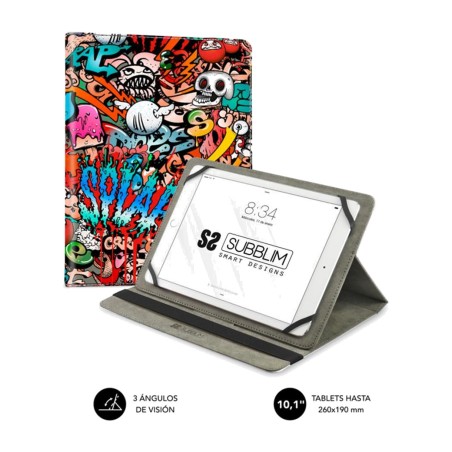 étui graffiti de style urbain pour tablette universelle de 10,1 pouces trendy-case