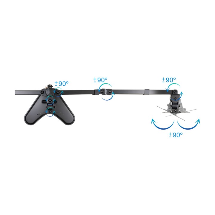 TOOQ Soporte de mesa giratorio para tres monitores DB1704TN