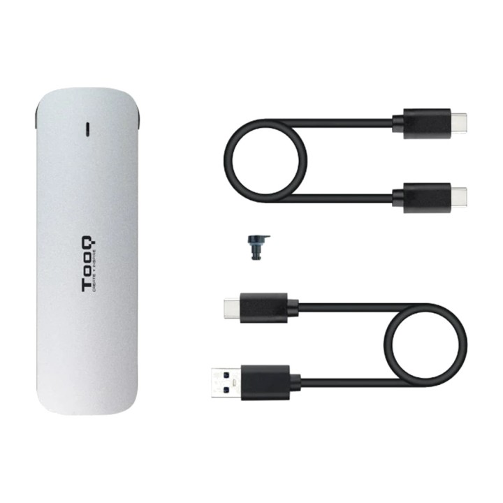 TOOQ Hliníkový externý box USB-C pre SSD TQE-2202S M.2-SATA