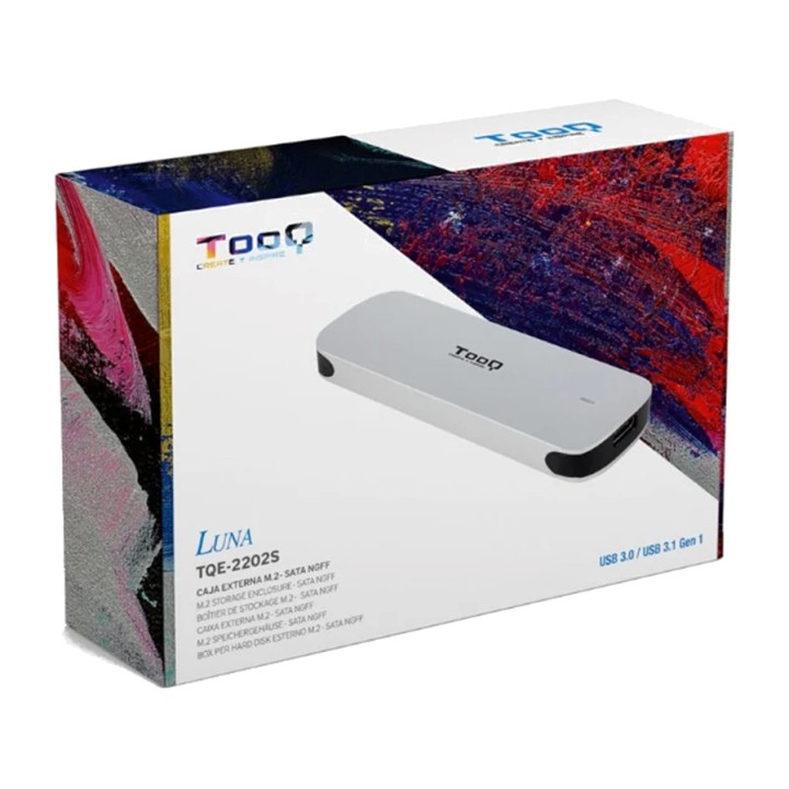 TOOQ Externes Aluminium-USB-C-Gehäuse für SSD TQE-2202S