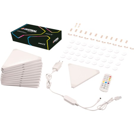 kit de panneaux triangulaires d’éclairage modulaire avec wi-fi astral-rgb