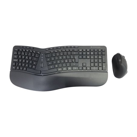 kit de teclado ergonómico dividido y ratón vertical inalámbricos orazio02es 2,4ghz 1600dpi