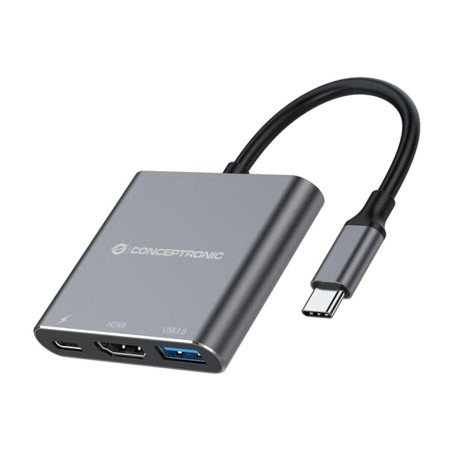 adattatore multiporta usb-c 3 in 1 con hdmi donn18g 4k 30 hz usb3.0 pd 100 w 25 cm