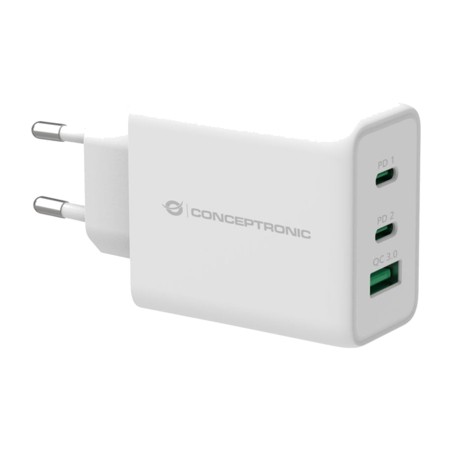chargeur mural gan avec charge rapide et trois ports althea12w 65w pd-3.0 2xusb-c 1xusb-a
