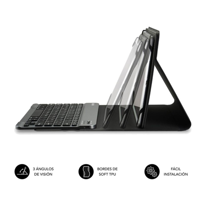 SUBBLIM Funda con teclado bluetooth extraíble para tablet de