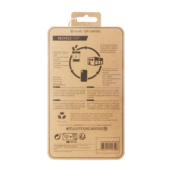 MUVIT Funda reciclada para móvil RECYCLETEK-IPHONE 13 PRO