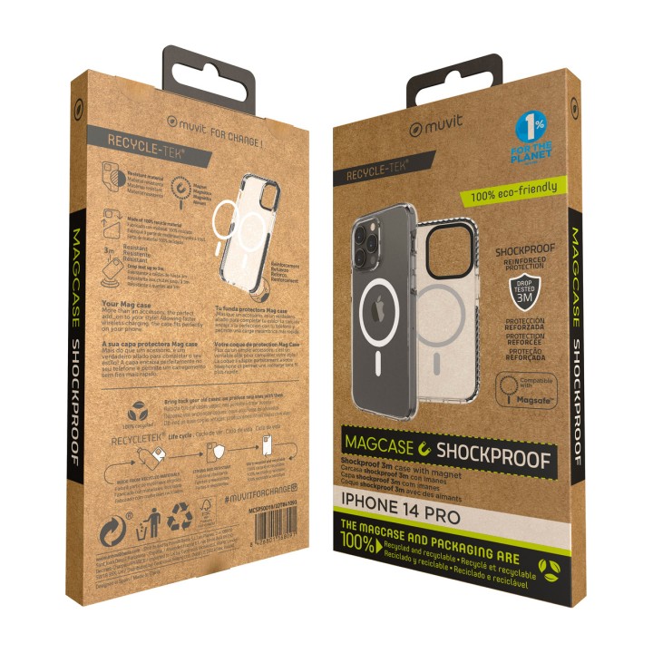 MUVIT Recycled magnetic shockproof phone case SHOCKPROOF-3M