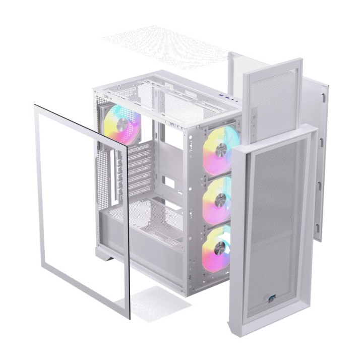 EINAREX ATX semi-tower herná skrinka na PC s tvrdeným sklom