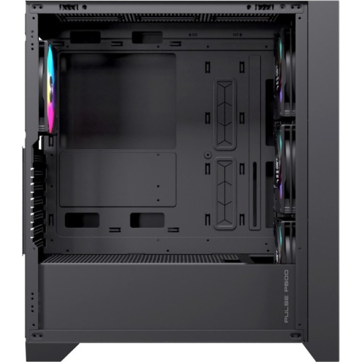 EINAREX ATX-Midi-Tower-Gaming-PC-Gehäuse mit gehärtetem Glas
