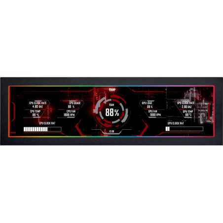 pantalla secundaria universal usb para pc 8,8" ips-1920x480 60hz
