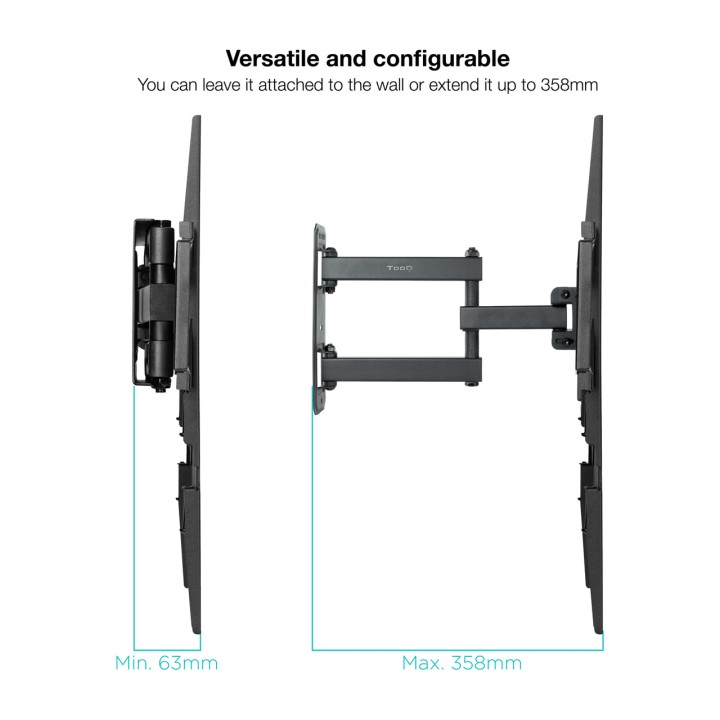 TOOQ Support mural articulé pour téléviseur LP7843TN 32-55"