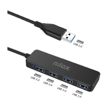 hub usb in alluminio con 4 porte nxhub402 3.0