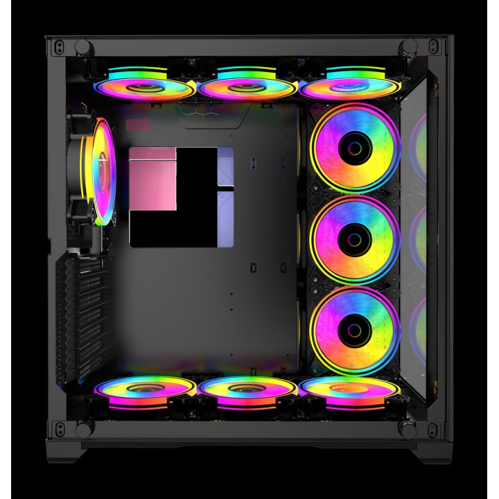PHOENIX Case per PC gaming a cubo con doppio vetro temperato