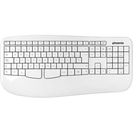 teclado ergonómico inalámbrico k201 2.4ghz