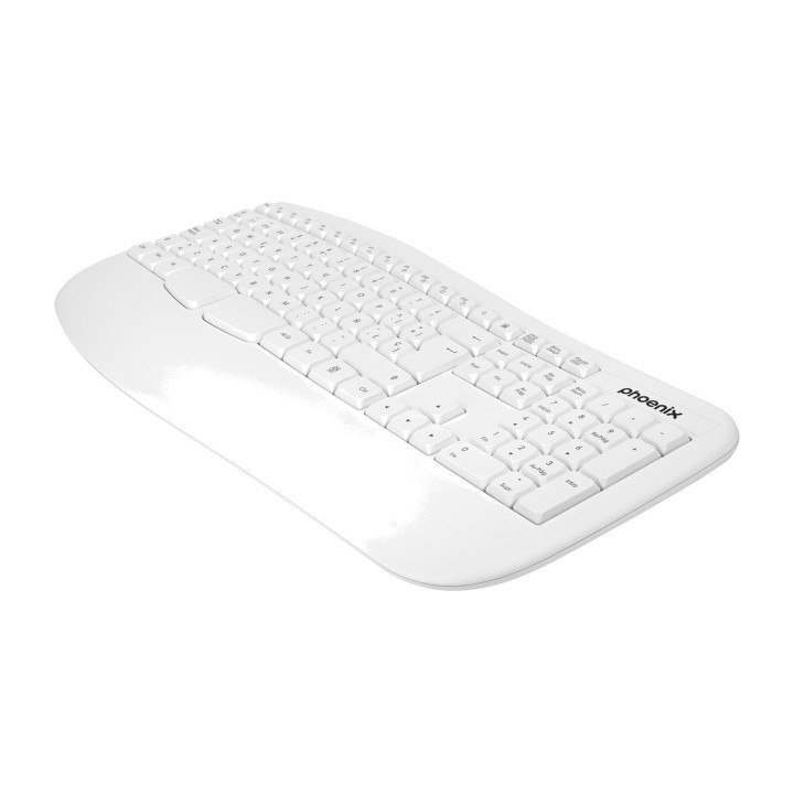 PHOENIX Teclado ergonómico inalámbrico K201 2.4GHZ