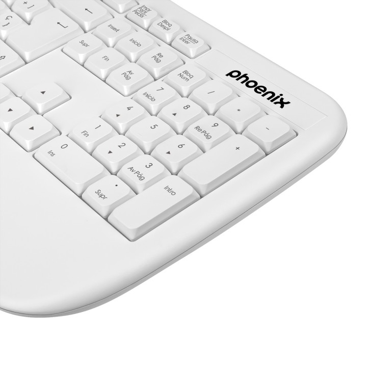 PHOENIX Teclado ergonómico inalámbrico K201 2.4GHZ