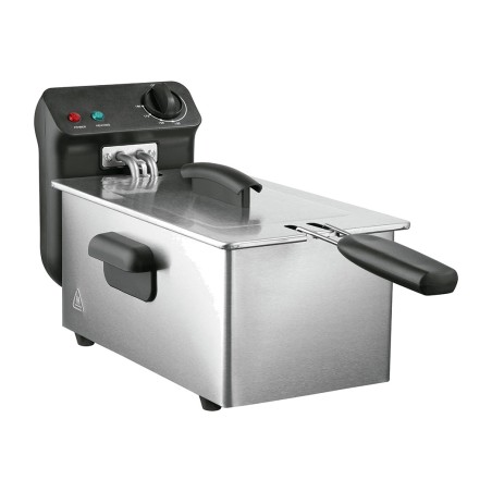 freidora eléctrica desmontable con termostato regulable y tapa solid-inox 3 l 2000 w