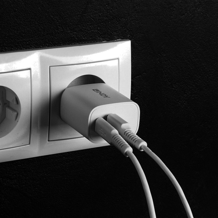 LINDY Dual-port USB wall charger A-C PD 20W 100209179