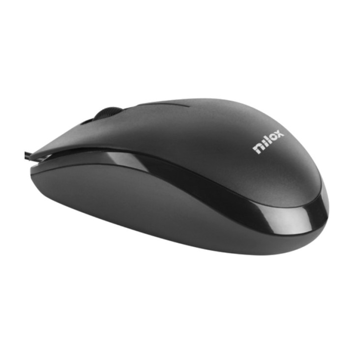 NILOX Kabelgebundene optische Maus mit USB-Kabel und