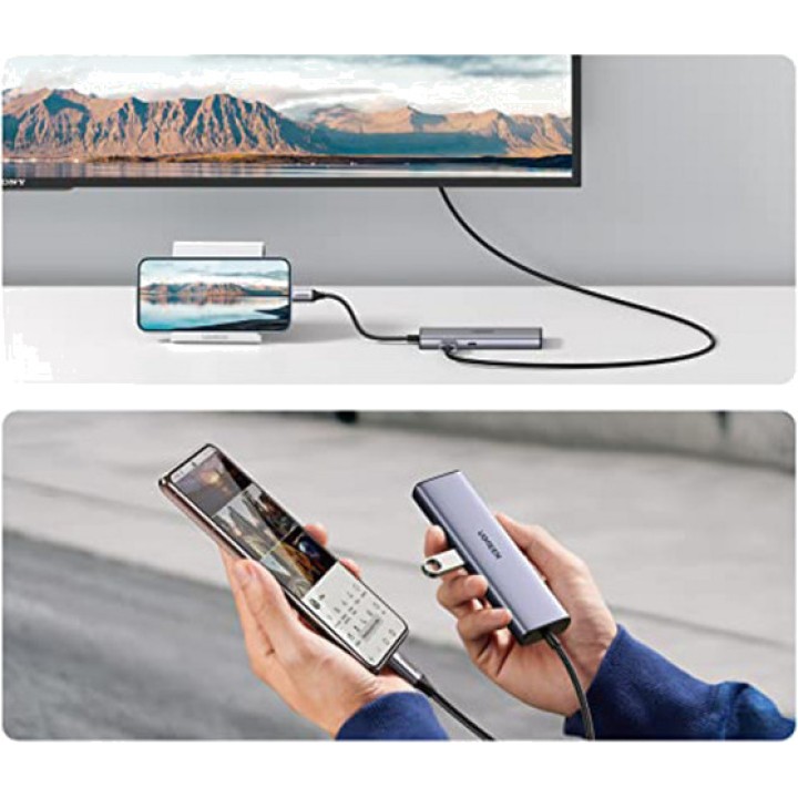 UGREEN USB-C multiport hub with HDMI, network, card reader